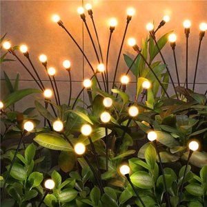 Solar Garden Lights – 4 Pack Solar Firefly Lights, Starburst Swaying Lights